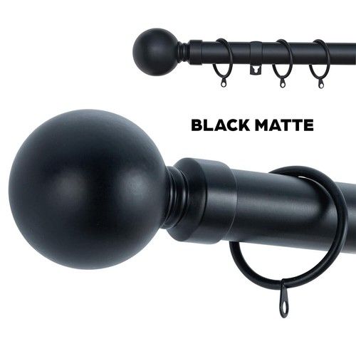Heavy Duty Metal Curtain Pole Rod 28mm W Superior Finials, Rings & Rod Fittings