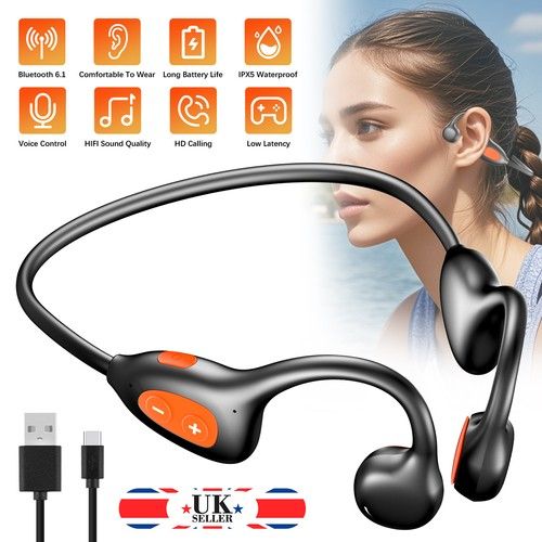 Bone Conduction Headphones Bluetooth Open Ear Wireless Sports Headset Running