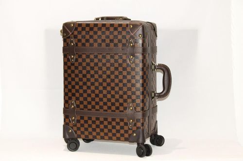 Vintage Hard Shell 3-Piece Luggage Set Chequer Multicolour,Spinner,Check TSA Lck — image 7