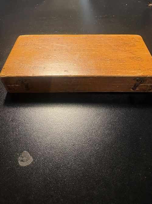 Antique Brass Technical Drawing Equipment in Case — image 4