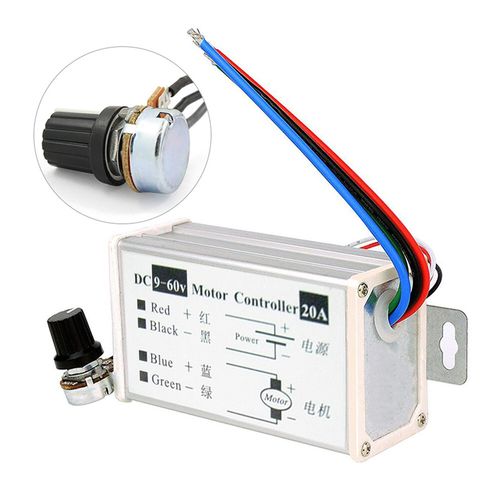12V 24V Max 20A PWM DC Motor Stepless Variable Speed Control Controller Switch — image 2
