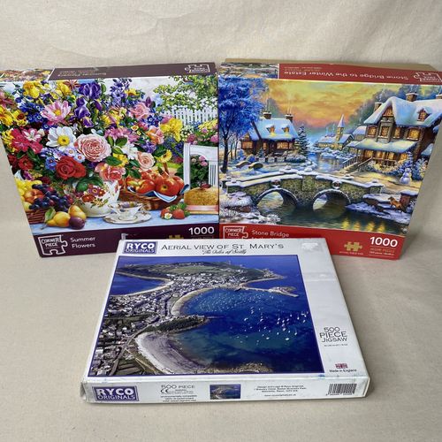 Jigsaw Puzzle Bundle x15 Joblot 1000 Pieces Christmas Hobby Unchecked Pastime — image 22