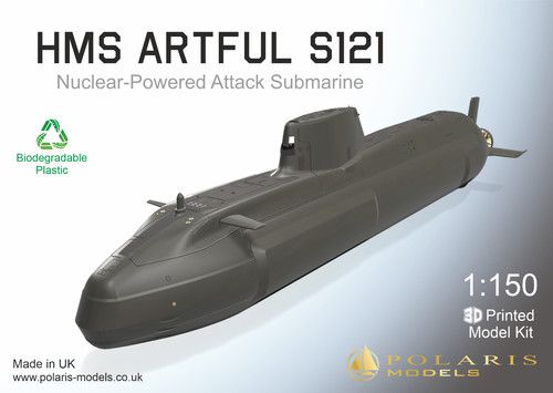 HMS Artful S121 - Submarine self assembly model kit scale 1:150 646 mm / 25.4''