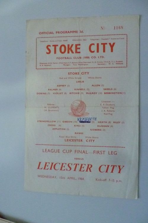 1964 League Cup Final  Stoke City v Leicester City 1st Leg 15th April — image 6