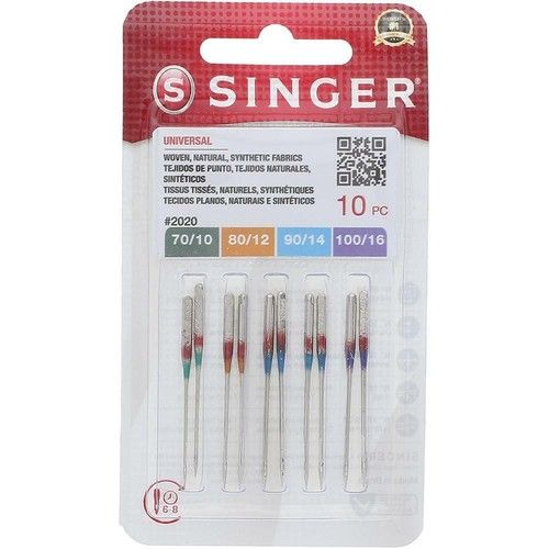 Singer Sewing Needles - Universal 2020, Assorted Sizes (10-Pack), BULK DISCOUNT!