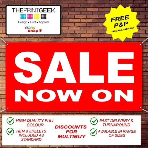 SALE NOW ON PVC Banner,  Shop Advertising, Shop Display Banner