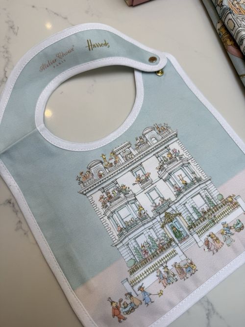 ATELIER CHOUX Harrods Cotton Townhouse Blanket, Bib and Bag Baby Gift Set - NEW  — image 5