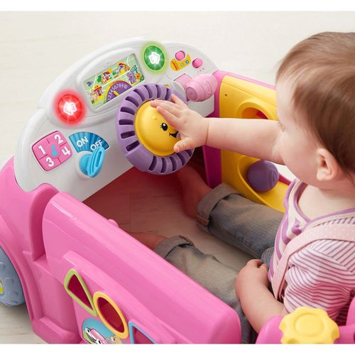 Fisher Price Laugh & Learn Smart Stages Crawl Around Car Baby Activity Toy Pink — image 4