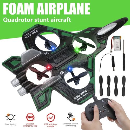 Foam Remote Control Airplane Drone for Kids Remote Control Jet with LED Lights — image 4