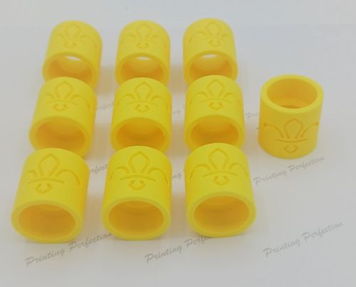 10 x Yellow Scout Woggle Plastic 3D Printed Next Day Dispatch Made in UK — image 1
