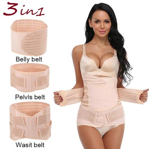 Postpartum Body Shaper C-Section Back Support Wraps After Birth Belly Slim Belt