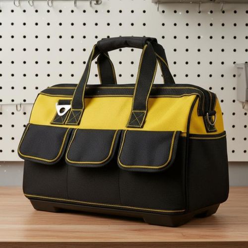 Heavy Duty Canvas Tool Bag Multiple Pockets for Home Repair Workshop Storage Use — image 1