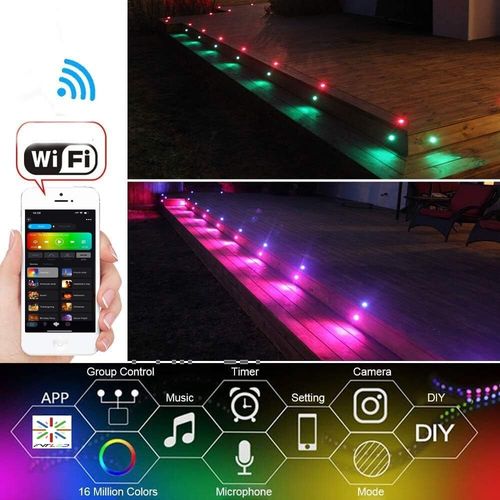 Decking Lights IP67 Ø30MM Bluetooth Controller Led Plinth Lights Kitchen Garden — image 15