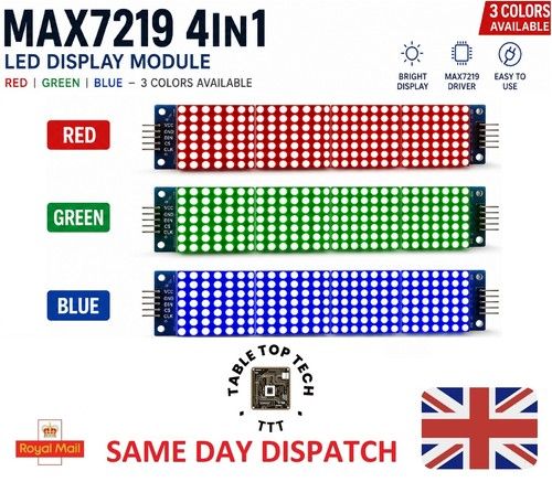 MAX7219 Dot Matrix Module 8x32 LED Display For Raspberry Arduino ESP 8266 ESP32