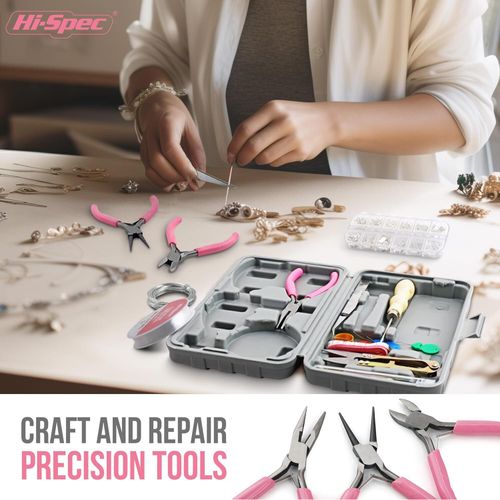 17Pc Jewellery Making Tool Kit for Bracelet, Necklace, Earring 600PC Finding Set — image 5