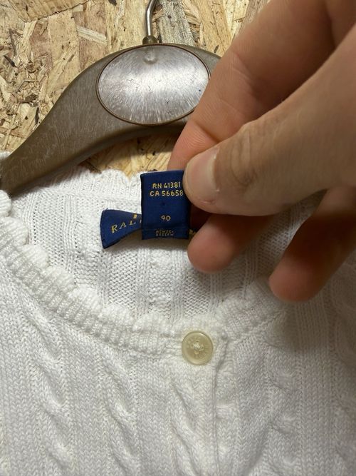 Polo Ralph Lauren Girls White Cable Knit Cotton Button Cardigan 2/2T Toddler — image 5