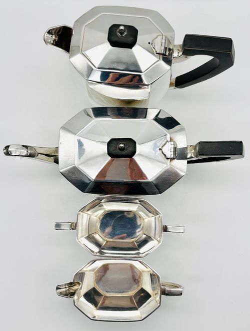 Art Deco Silver Plate Four Piece Tea Set by James Deakin & Sons – Circa 1925 — image 12