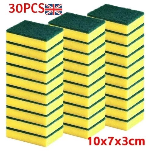 30 Pack Kitchen Cleaning Sponges Scourers Washing Up Non-Scratch for Dish Pad — image 1