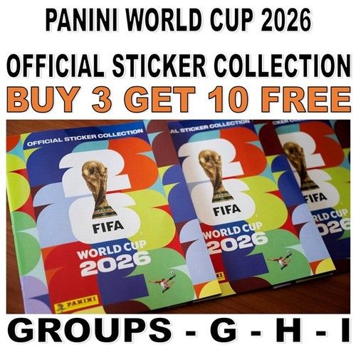 PANINI WORLD CUP 2026 STICKER COLLECTION - GROUP G - GROUP H - GROUP I - SPAIN