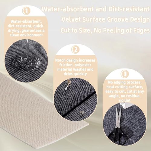 Durable 15-Pack Anti-Slip Carpet Stair Treads - Easy Peel and Stick Installation — image 7