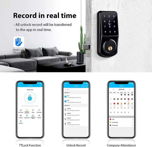 🔥Smart Keyless Keypad Bluetooth Deadbolt IP65 w/ APP, Code, ID Card & Keys🔥 — image 3
