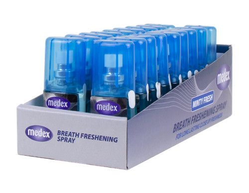 18 x MEDEX MINTY FRESH BREATH 20ml FRESHENER MOUTH SPRAY BAD BREATH LONG LASTING