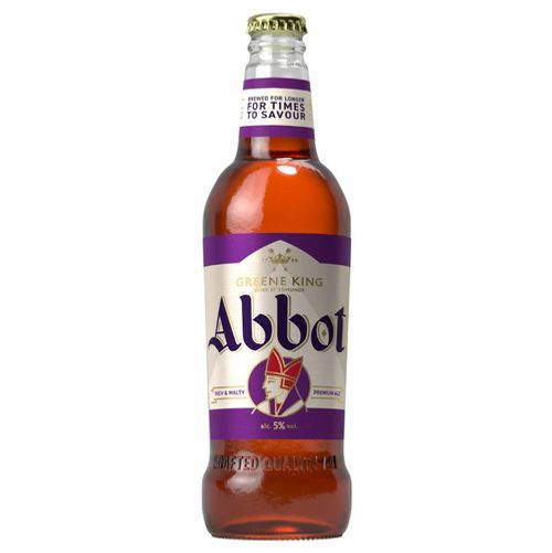 Greene King Abbot Rich Malty Premium Ale 5 Percent Abv Beer 12 x 500ml Bottles