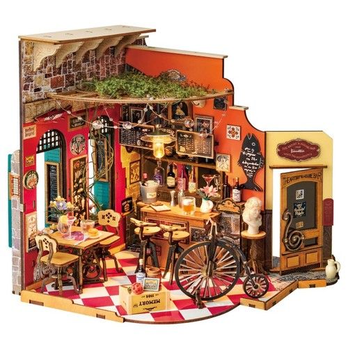 Rolife 9Kit Miniature Wooden Dollhouse DIY LED  House Decor Adult Gift