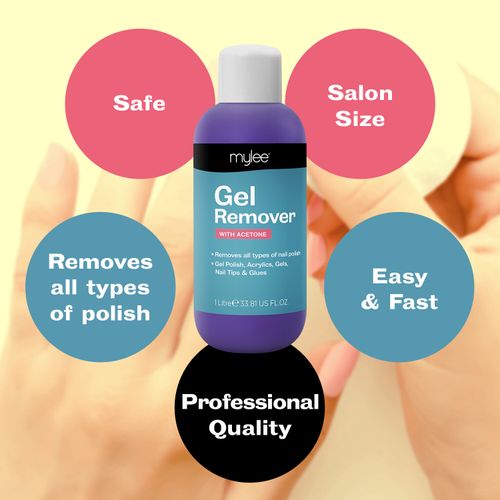 Mylee Salon Gel Polish Remover 1L Acetone UV LED Nail Polish Manicure Pedicure — image 2