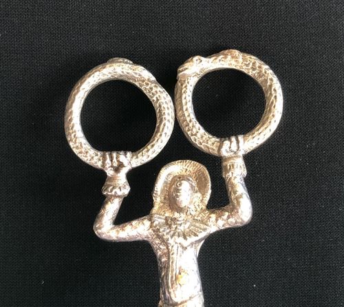 Vintage Silver Metal Monkey Harlequin Sugar Nips Tongs — image 6