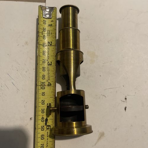 Vintage Brass.Student Microscope With Adjustable Lens ..See photos  — image 13