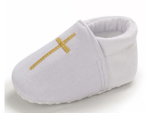 Newborn Christening Baby Boy Girl Pram Shoes Infant Soft Sole White Trainer 0-18 — image 2