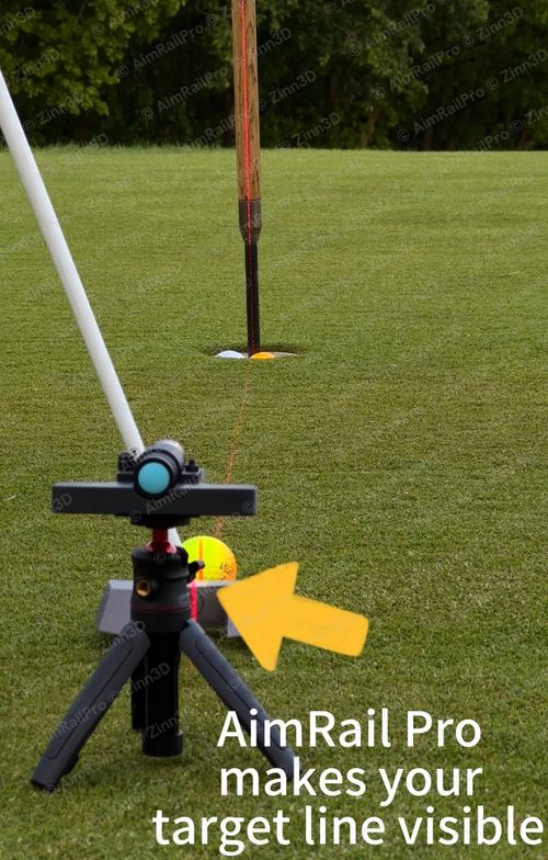 AimRail Pro Adjustable Golf Laser Alignment Trainer Putting Range Practice Aid — image 3