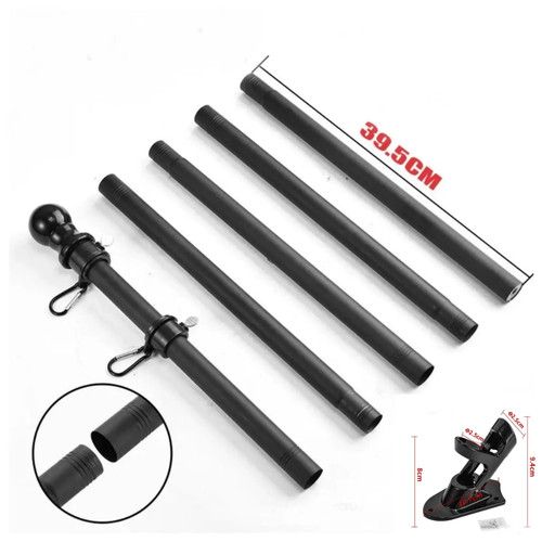 6Ft Wall Mounted Mount Telescopic Flag Pole Top  Ball Aluminum Flag pole uk