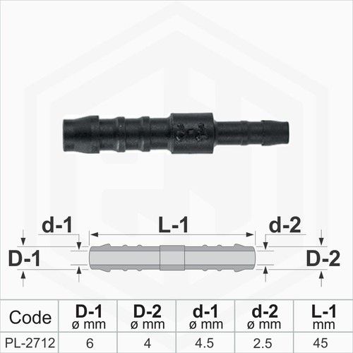 STRAIGHT Reducer JOINER TUBING PLASTIC BARBED CONNECTOR PIPE HOSE Air Fuel Water