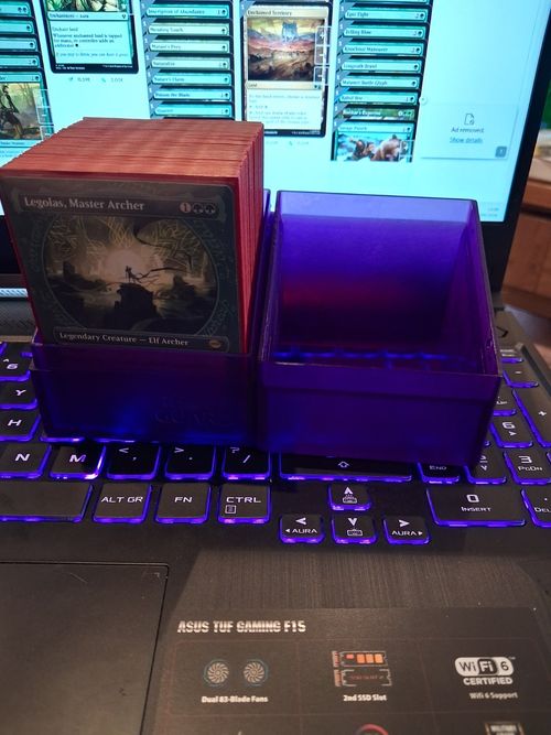MTG Commander deck Legolas Master Archer mono green control +sleeves & deck box — image 2