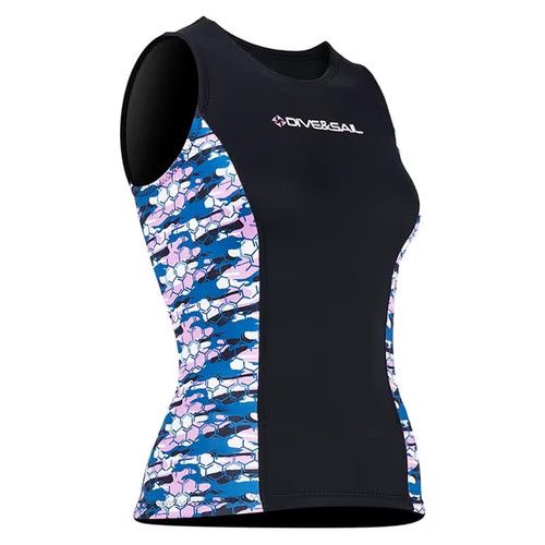 Womens Wetsuit Top 2mm Diving Vest Keep Warm Sleeveless Size M