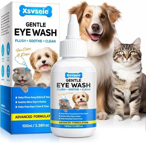 Dog Eye Drops, 100ml Eye Drops for Dogs - for Infection, Dry, Itchy, Irritated