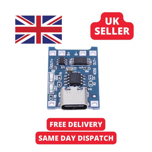 5pcs TP4056 Lithium Battery Charging Module with Protection USB-C — image 3