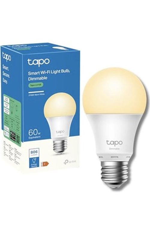 TP-Link Tapo WiFi LED Smart Bulb, E27 Smart Light Bulb Alexa, 8.7W Alexa Light 