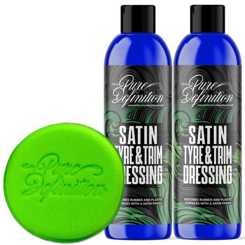 Satin Tyre Trim Gel 500ml Restore Protect Car Rubber Plastic Pure Definition