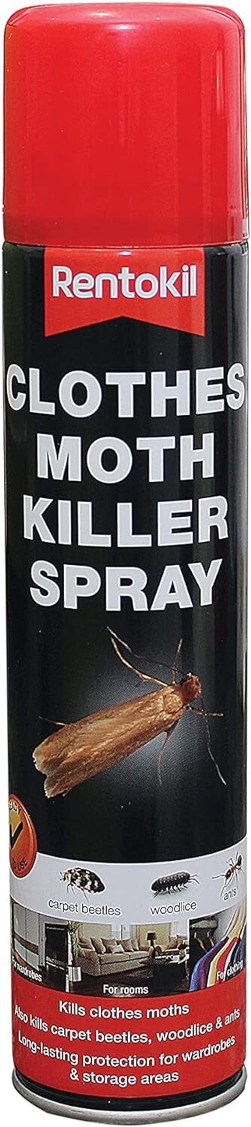 2 x CLOTHES MOTH KILLER SPRAY 300ML RENTOKIL REPELLS CARPET FABRIC WARDROBE NEW — image 5