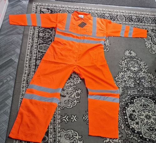 Hi-Vis Orange Reflective Coveralls Flame Retardant Anti-Static Unisex 3XL — image 2