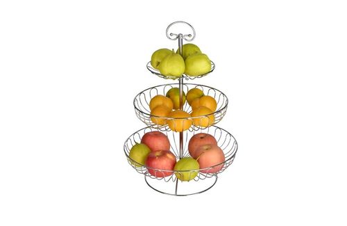 3-Tier Stainless Steel Fruit Basket Stand for Kitchen and Home Storage — image 1