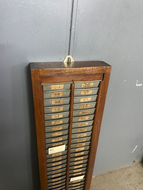 Vintage Clocking In Clock Machine Time Recorder Time Card Rack Holder — image 13