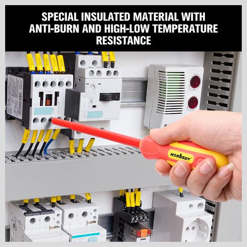 6pc Insulated Magnetic Electricians Screwdriver Soft Grip Phillips Flat Set — image 10