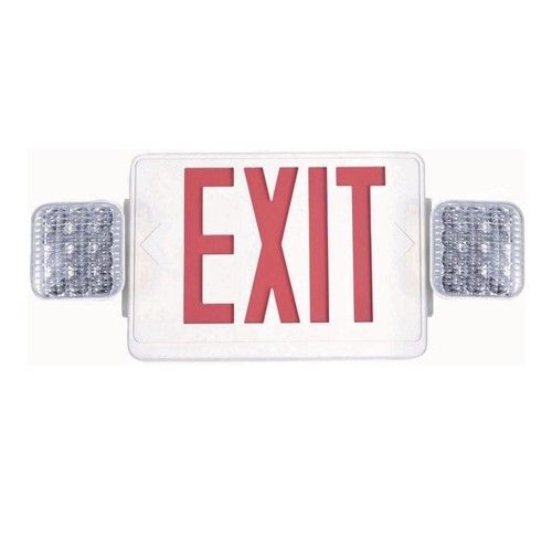 Commercial Electric LED Exit Sign Emergency Light Combo 14W w/ Ni-Cad Battery