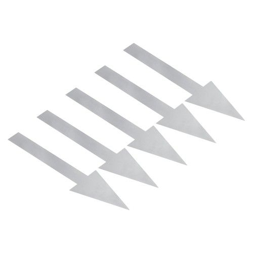 6 Set / 30Pcs 6x2" Arrow Sticker Directional Arrow Sign Floor Decal Grey