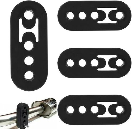 4PCS Car Exhaust Rubber Heavy Duty Pipe Mount Brackets Hanger Universal Black UK — image 13