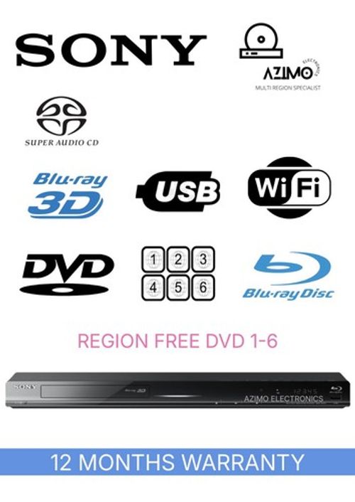 Sony BDP-S580 3D WiFi SACD DVD Multi Region 1-6 DNLA Blu-Ray Player 12M WARRANTY